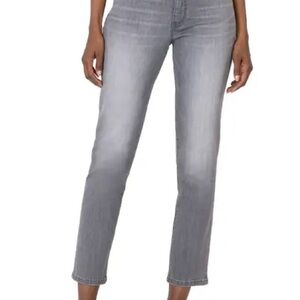 Kut from the Kloth Reese High Waist Ankle Straight Leg Gray Jeans